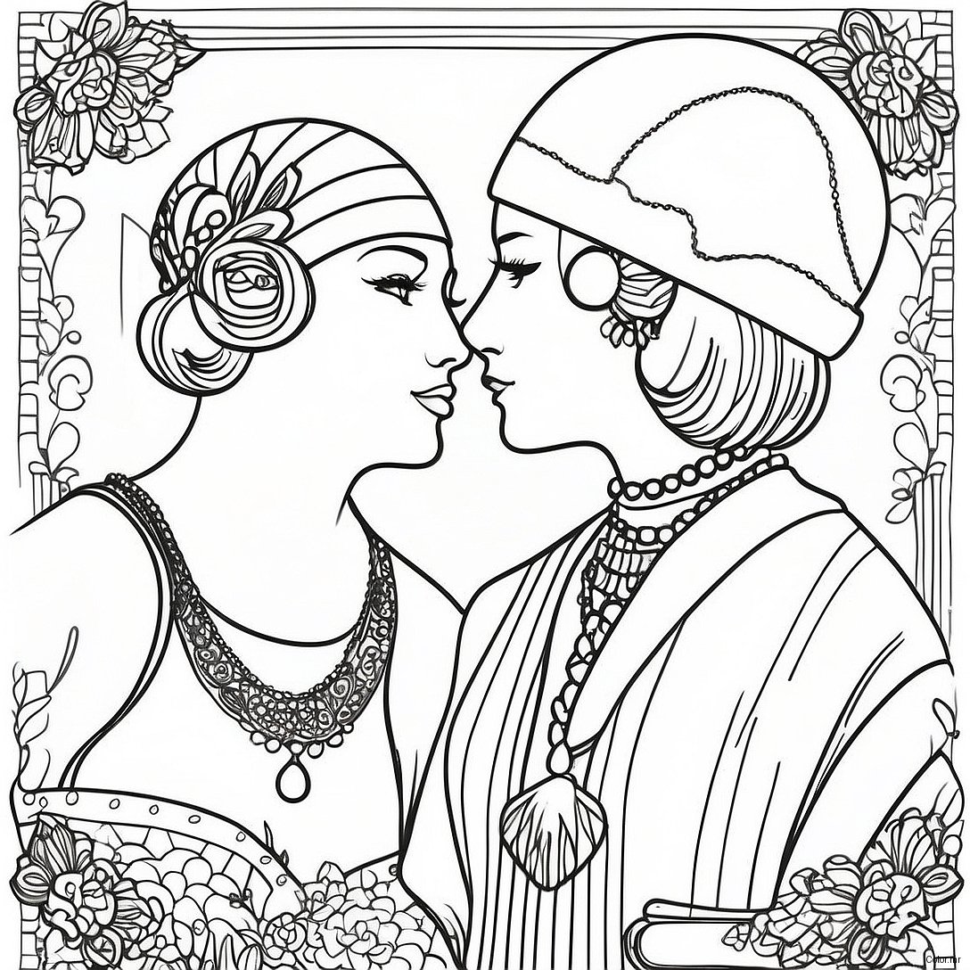 1920s Vintage Fashion Coloring Page 54521 45383