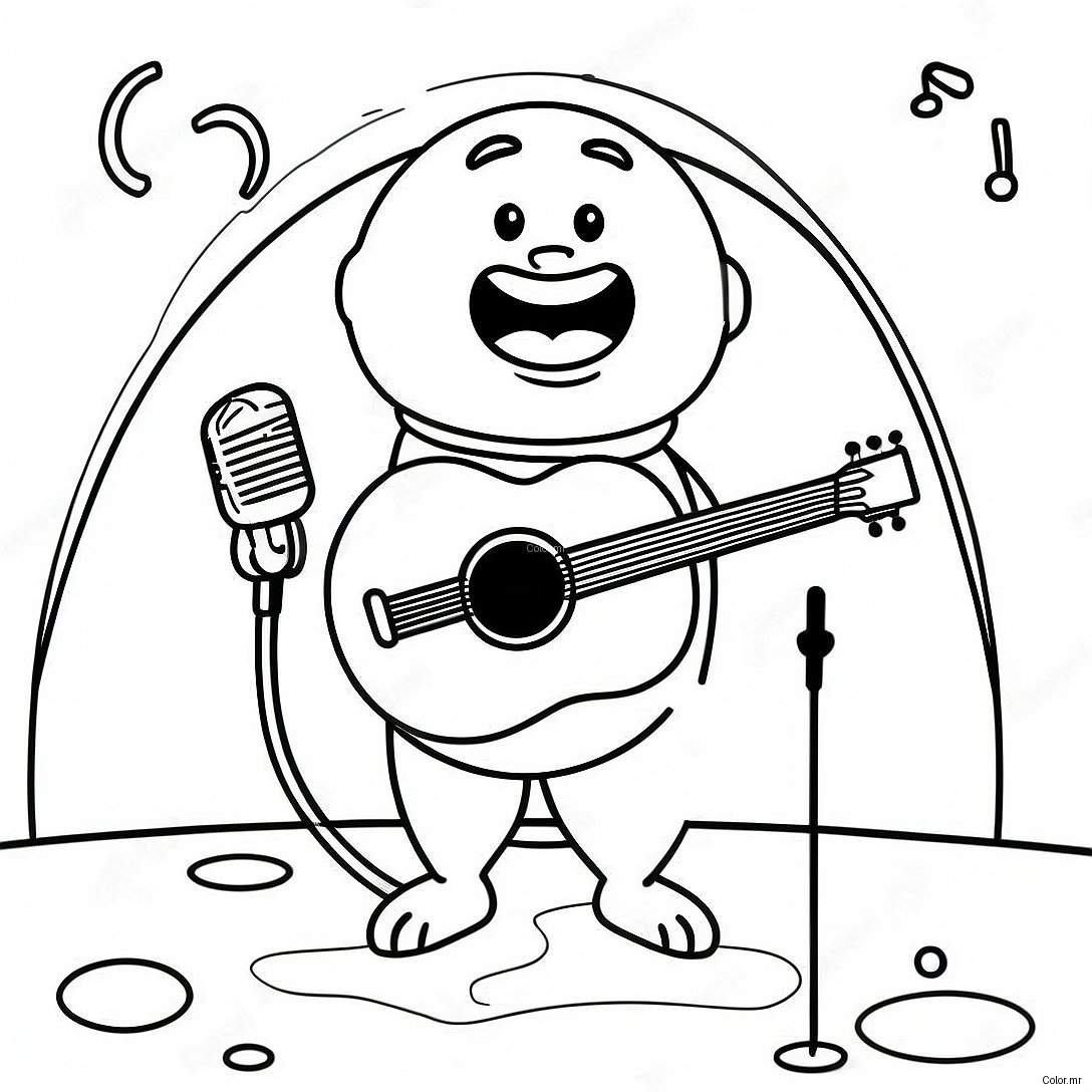 Buster Moon Singing On Stage Coloring Page 2242 1838
