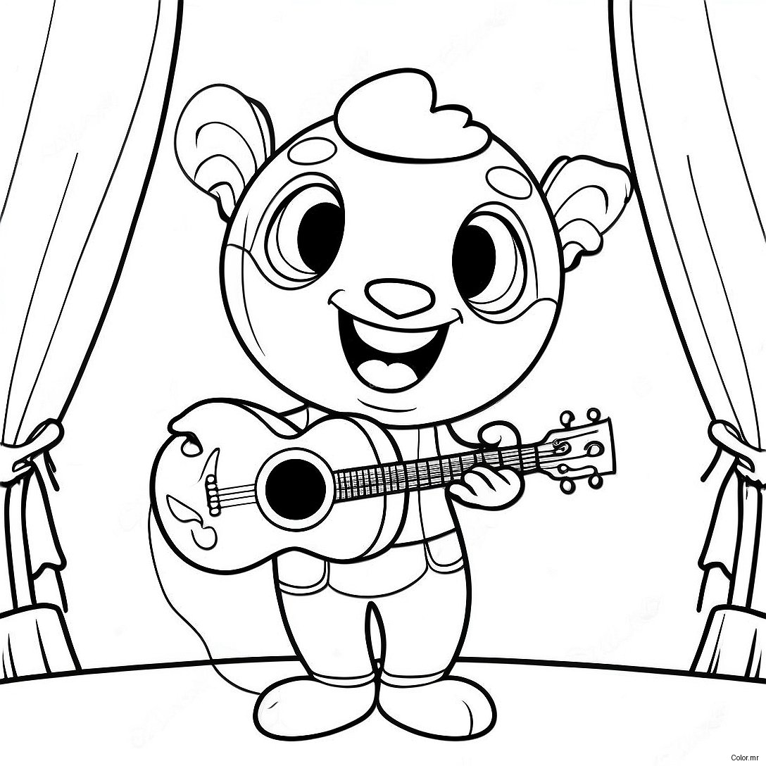 Buster Moon Singing On Stage Coloring Page 2242 1840