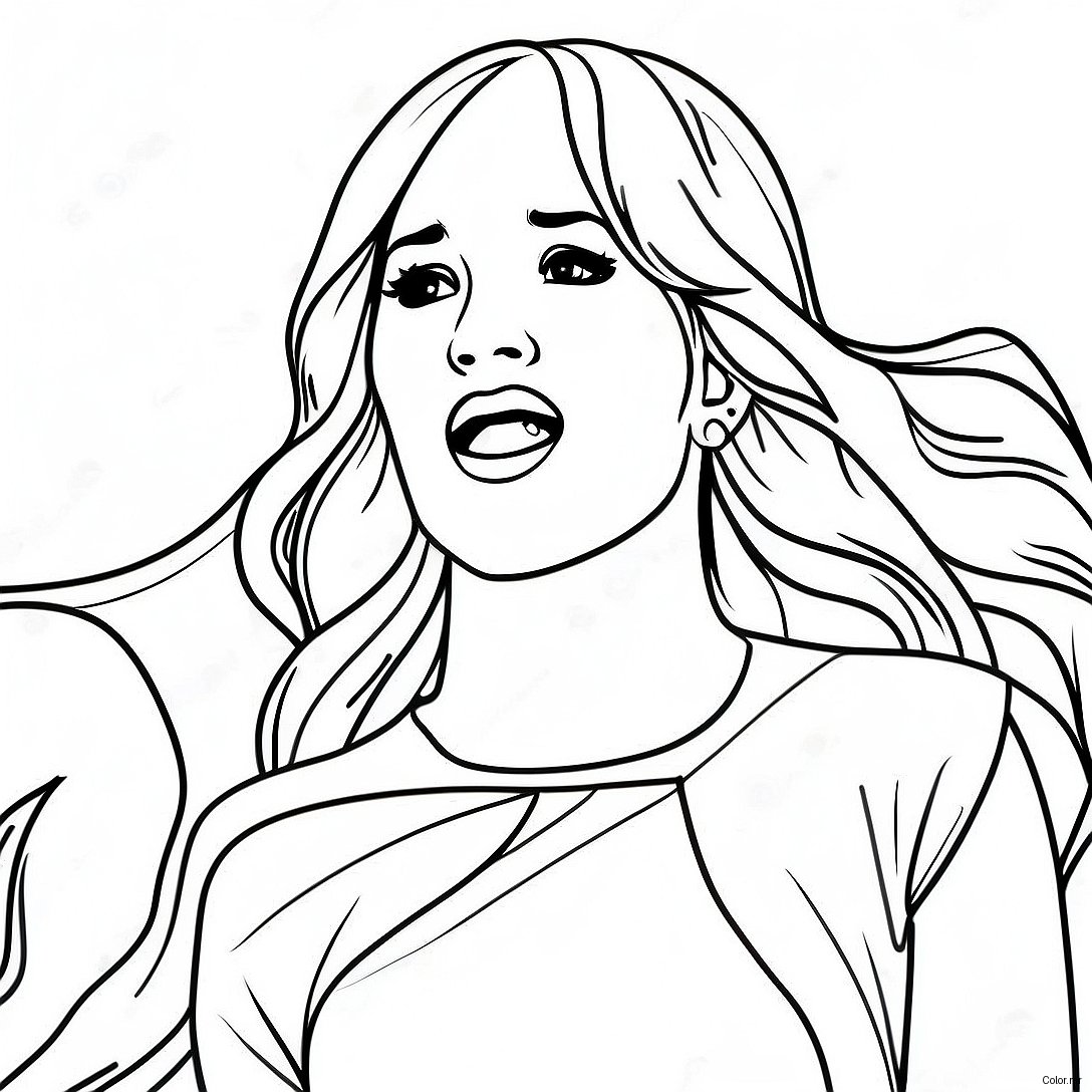 Carrie Underwood Performing On Stage Coloring Page 53659 44568