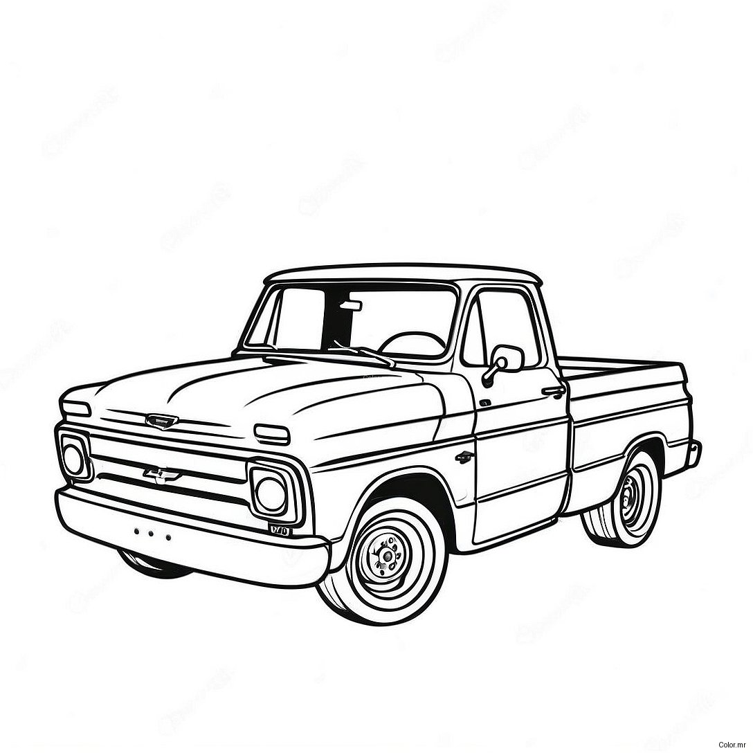Chevy C10 Vintage Pickup Coloring Page 47835 39776