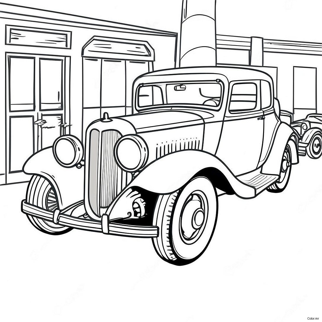 Classic Vintage Car Coloring Page 38717 32181