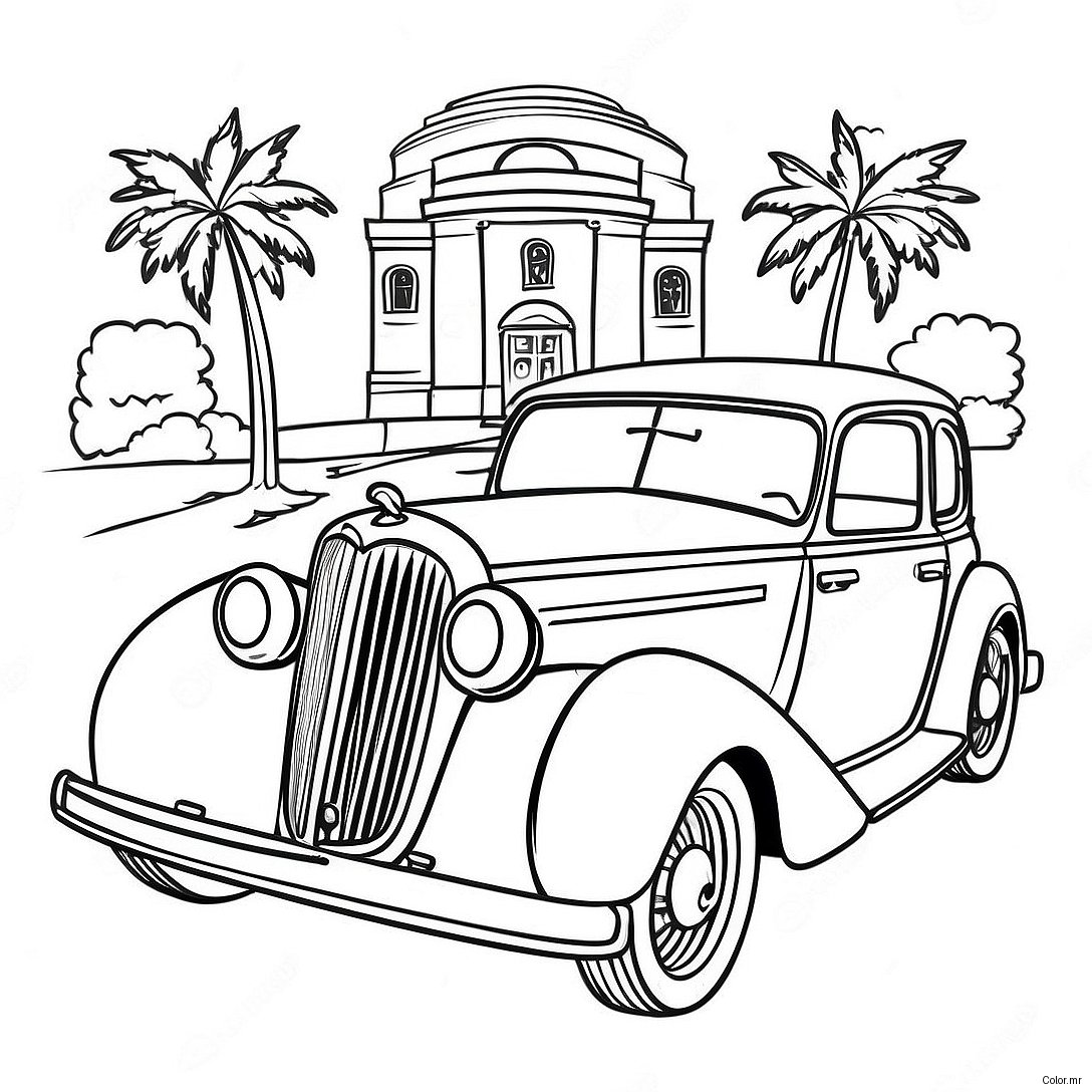 Classic Vintage Car Coloring Page 38717 32182