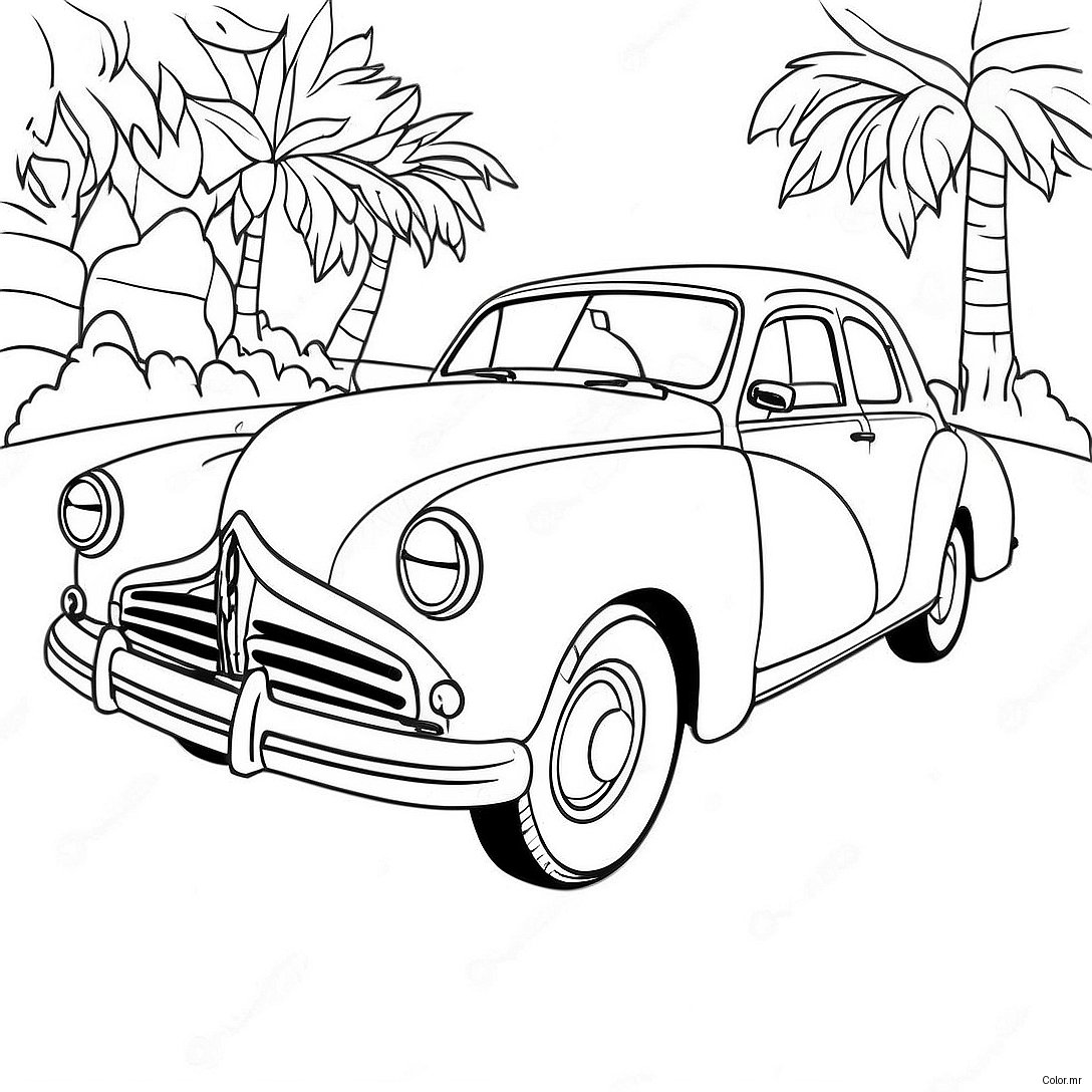 Classic Vintage Car Coloring Page 38717 32183