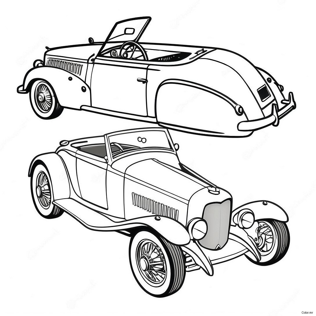 Classic Vintage Car Coloring Page 38717 32184