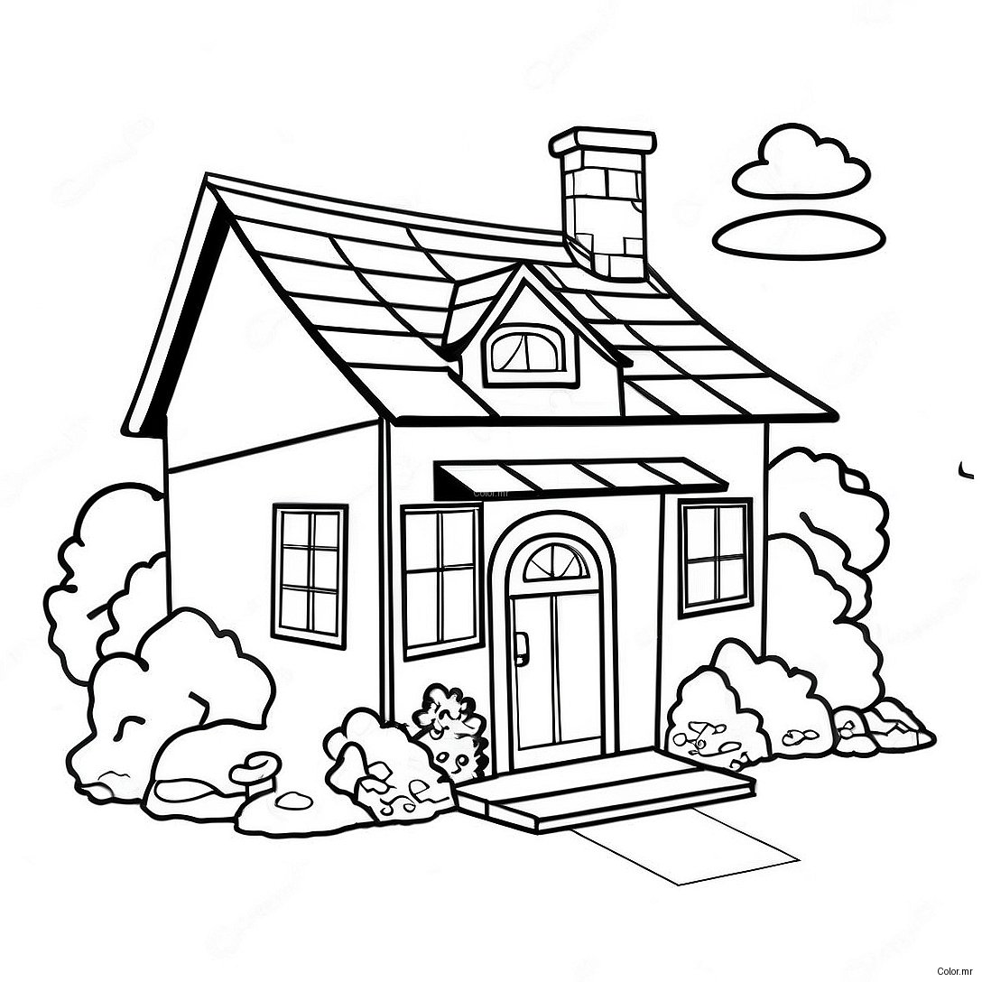 Cottage Coloring Page 70093 57959