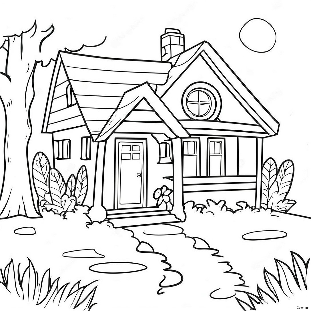 Cottage Coloring Page 70093 57960