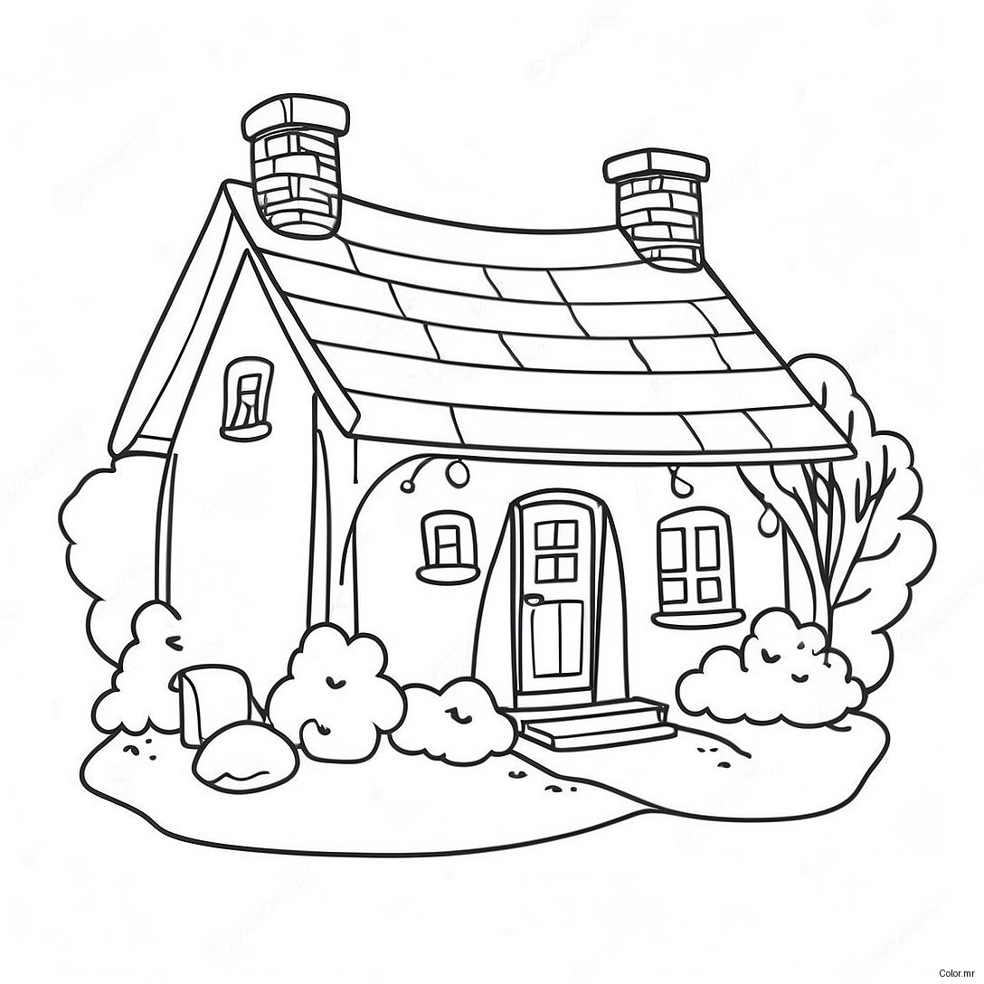 Cozy Cottage Coloring Page 142 118