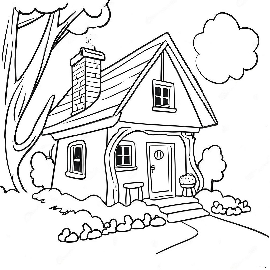 Cozy Cottage Coloring Page 142 120