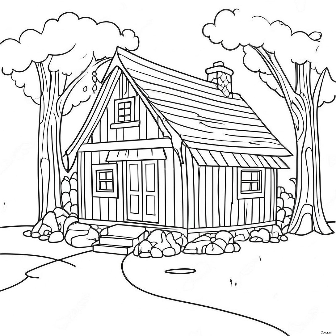 Cozy Cottage Coloring Page 5825 4653