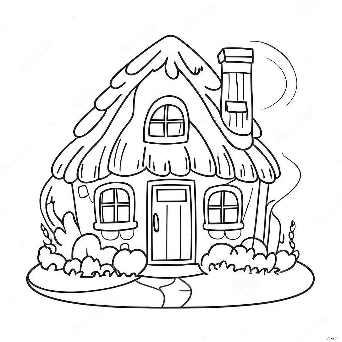Cozy Cottage Coloring Page 65351 54005