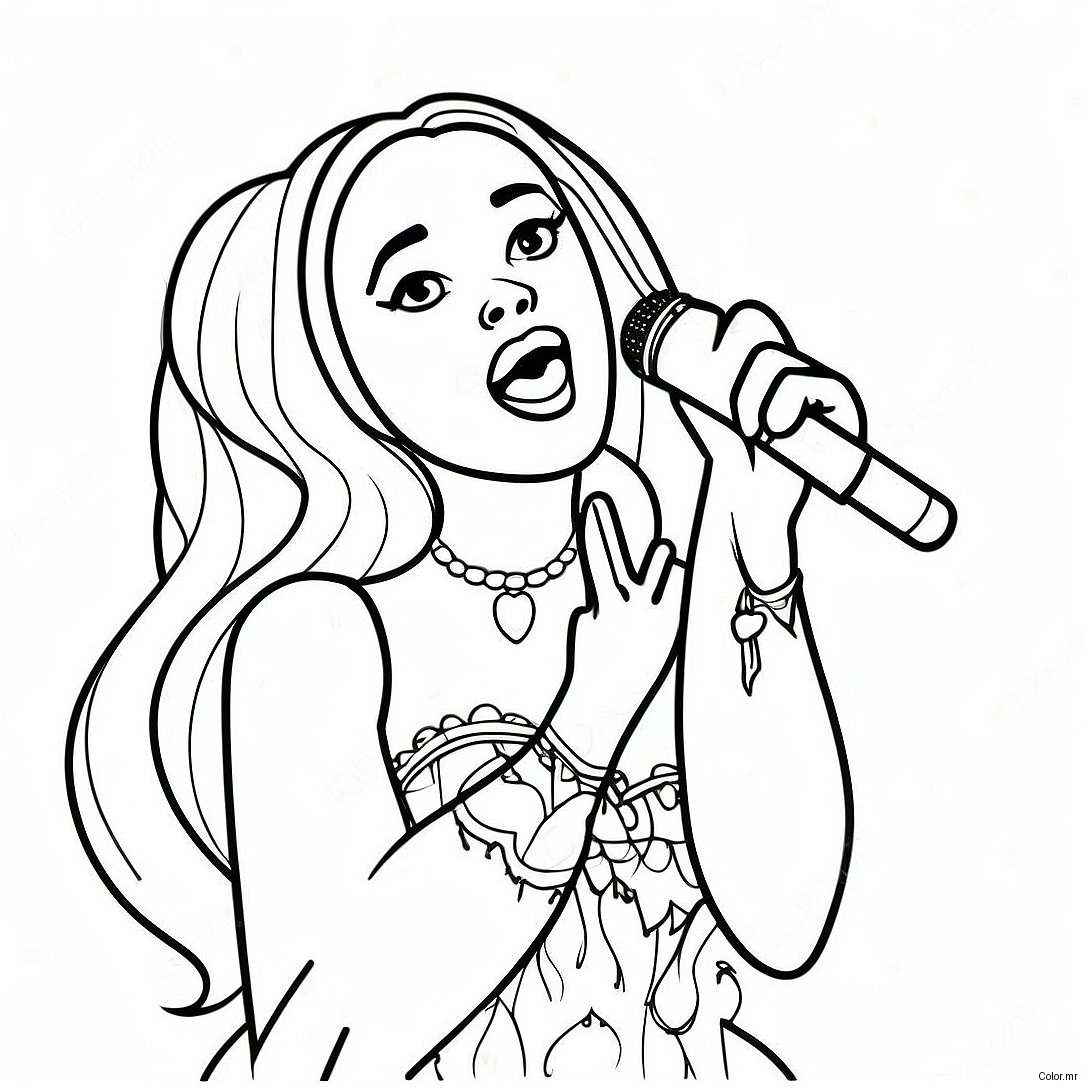Doja Cat Singing On Stage Coloring Page 66551 54962