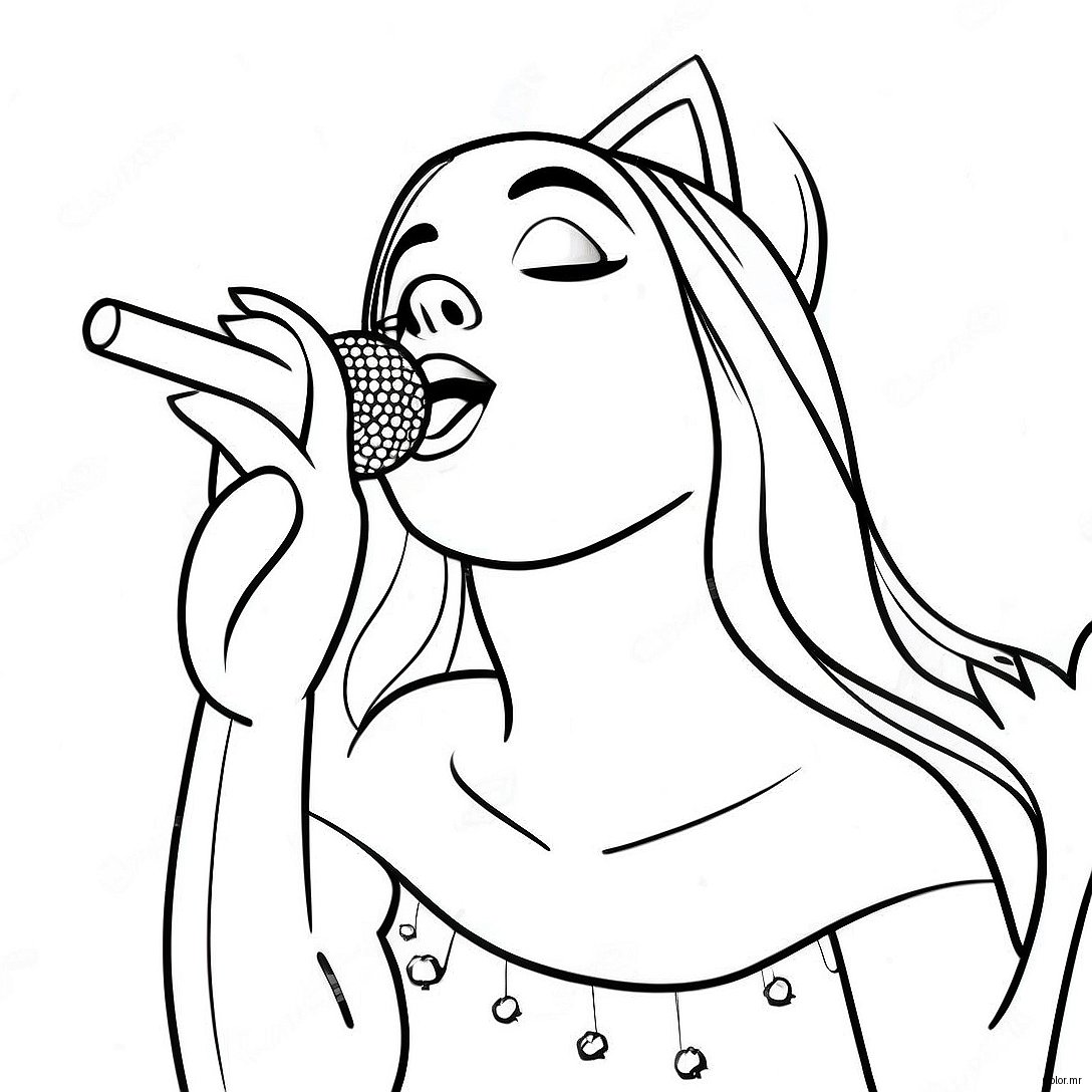 Doja Cat Singing On Stage Coloring Page 66551 54964