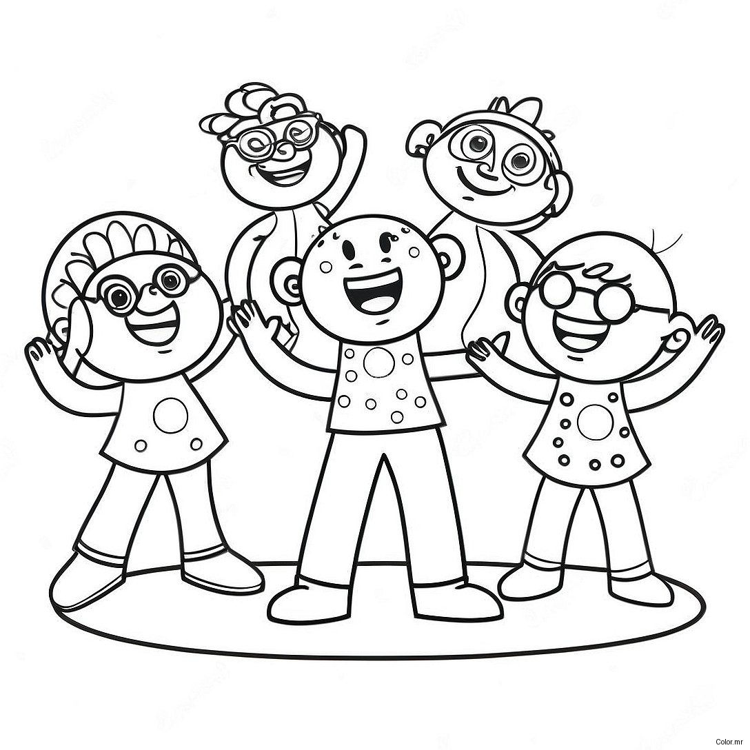 Doodlebops Singing On Stage Coloring Page 59467 49360