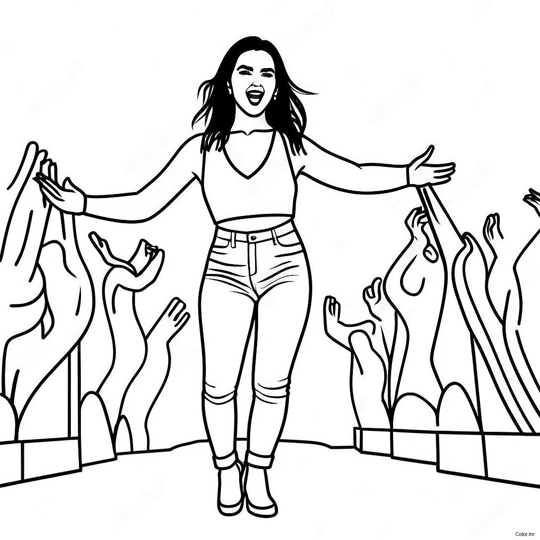 Dua Lipa Performing On Stage Coloring Page 36224 30219