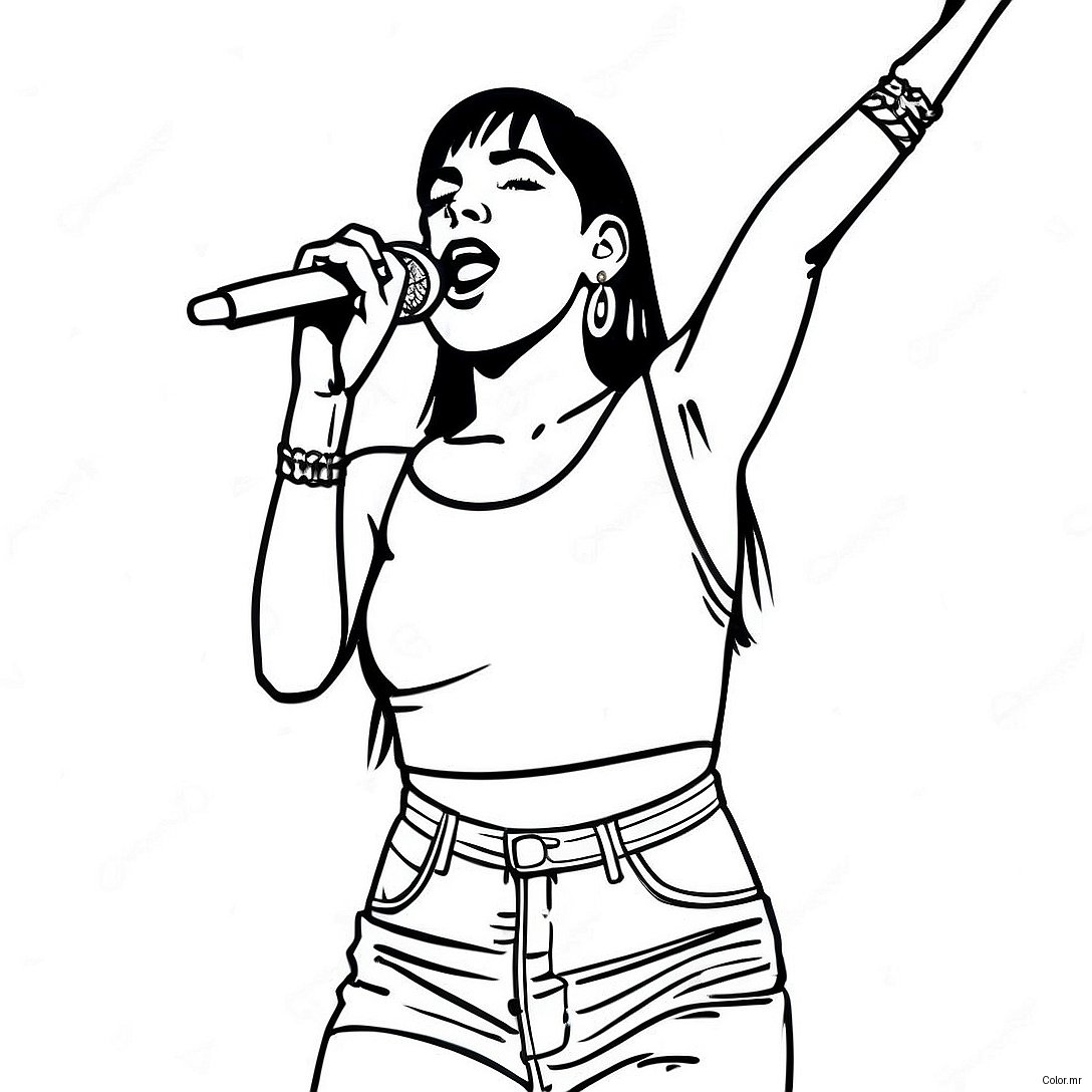 Dua Lipa Performing On Stage Coloring Page 36224 30220