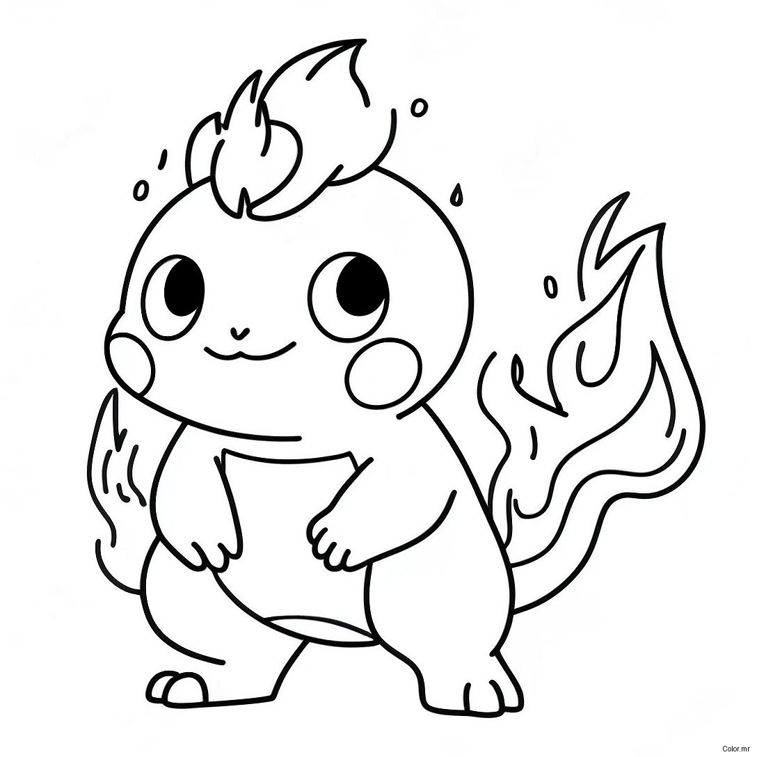 Fire Type Pokemon Coloring Page 39837 33046