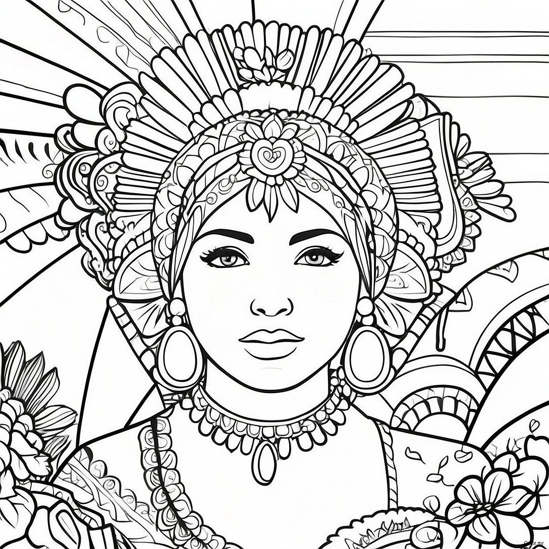 Hispanic Heritage Coloring Page 991 790
