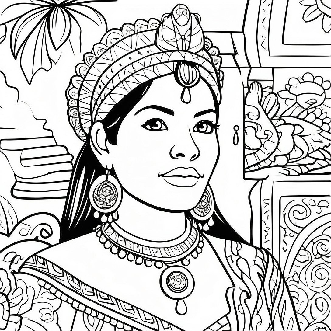 Hispanic Heritage Coloring Page 991 791