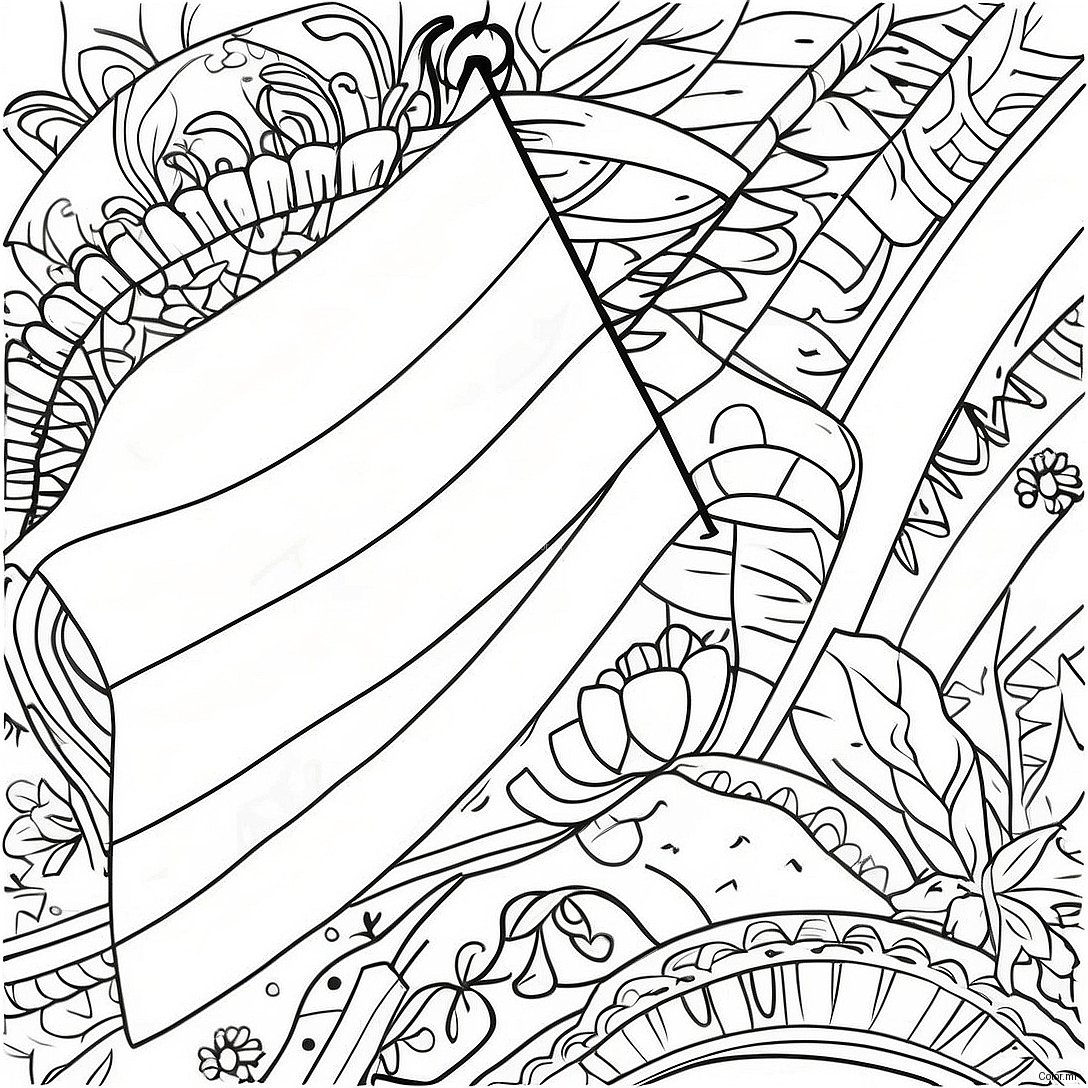 Hispanic Heritage Month Flags Coloring Page 19888 18557