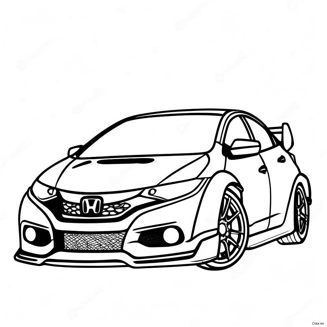 Honda Civic Type R Coloring Page 56701 47123