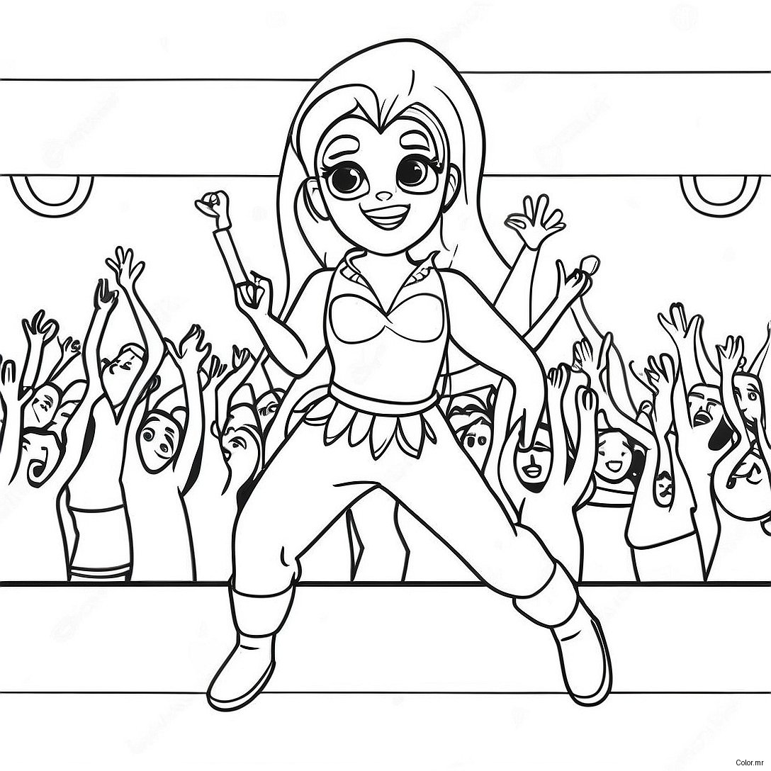 Ice Spice Performing On Stage Coloring Page 12898 10721