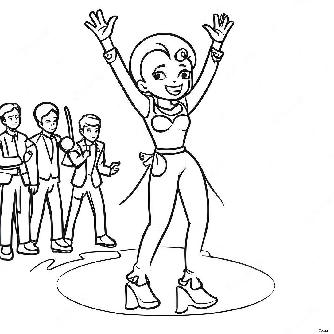 Ice Spice Performing On Stage Coloring Page 12898 10722