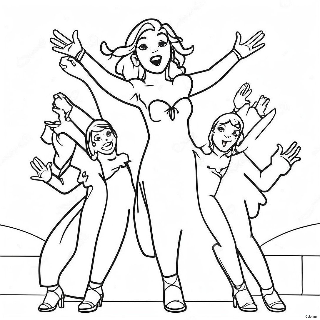 Ice Spice Performing On Stage Coloring Page 12898 10723