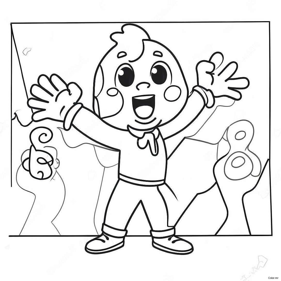 Ice Spice Singing On Stage Coloring Page 32420 16836