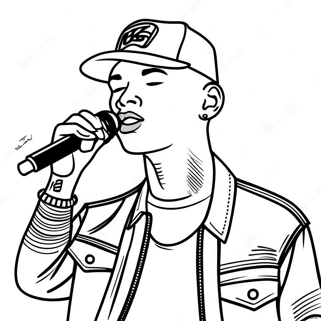 Kane Brown Performing On Stage Coloring Page 51005 42493