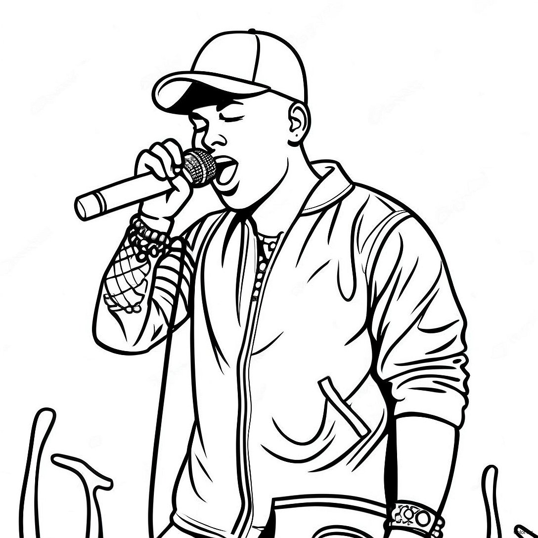 Kane Brown Performing On Stage Coloring Page 51005 42494