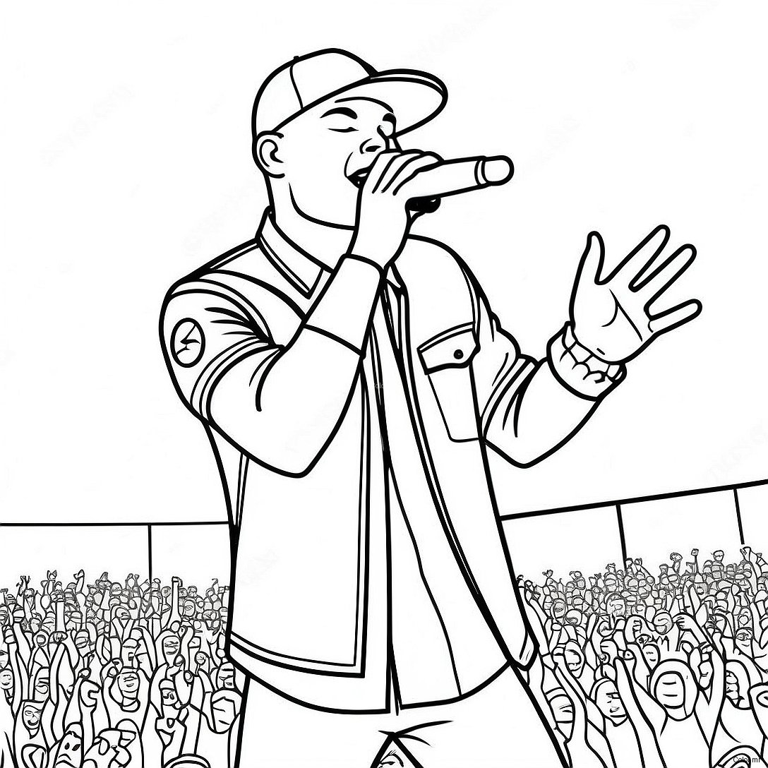 Kane Brown Performing On Stage Coloring Page 51005 42496