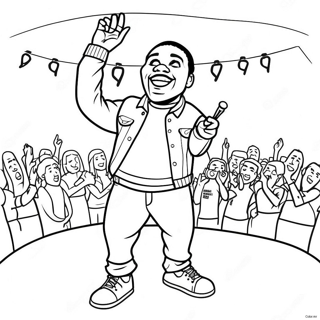Kevin Gates Performing On Stage Coloring Page 72255 59681
