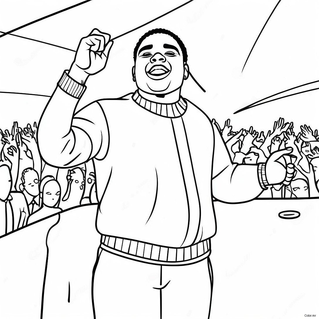Kevin Gates Performing On Stage Coloring Page 72255 59682