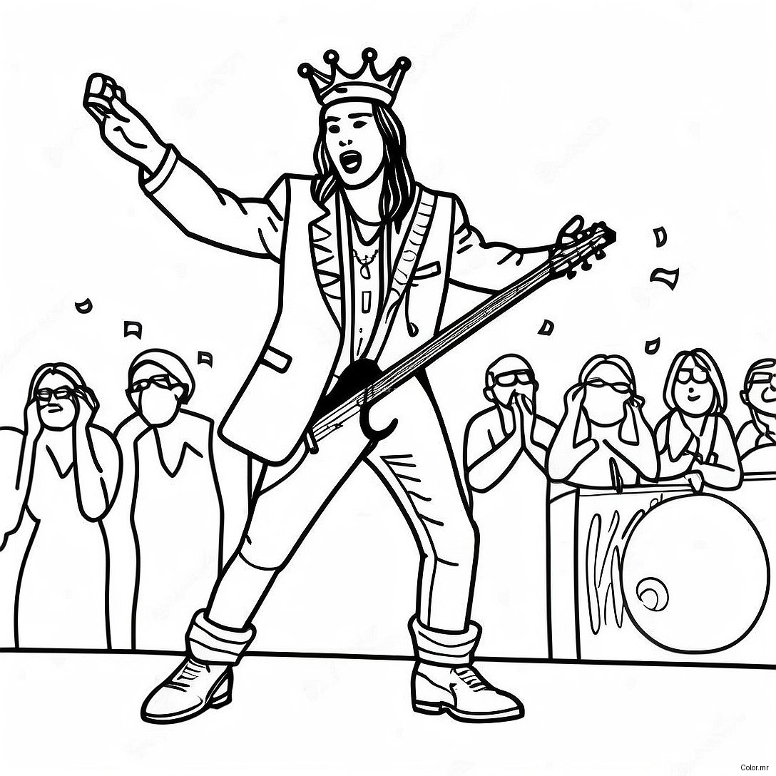 King Von Performing On Stage Coloring Page 10908 8941