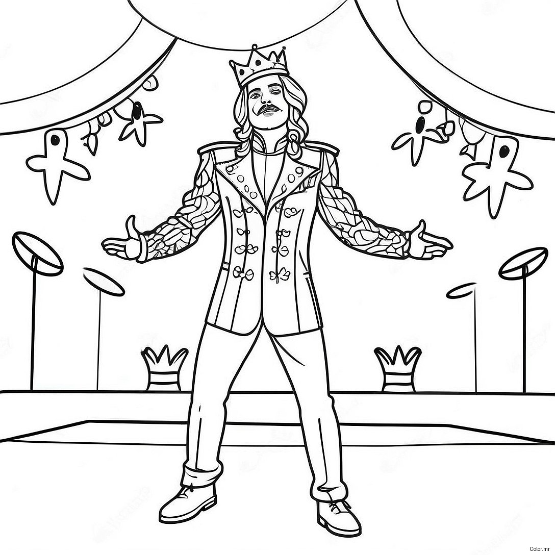 King Von Performing On Stage Coloring Page 10908 8942