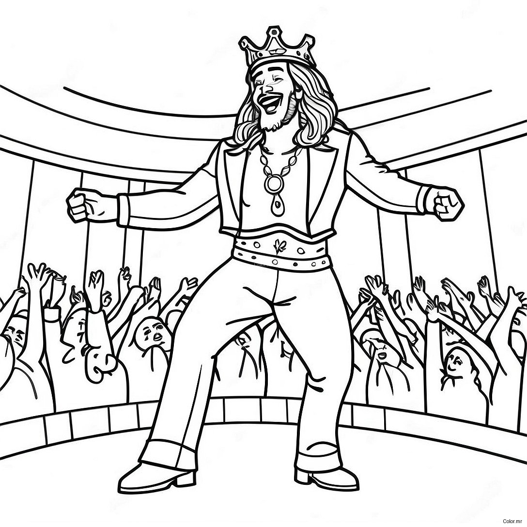 King Von Performing On Stage Coloring Page 10908 8944