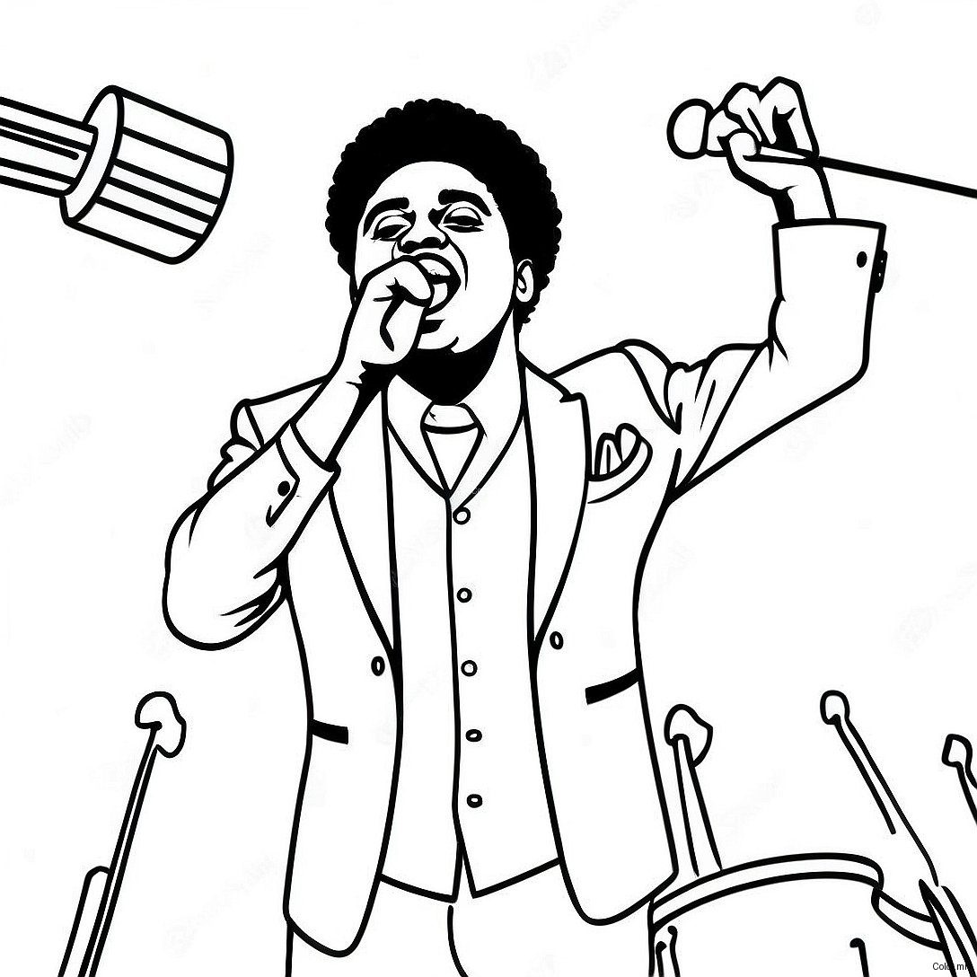 Kodak Black Performing On Stage Coloring Page 52327 43534