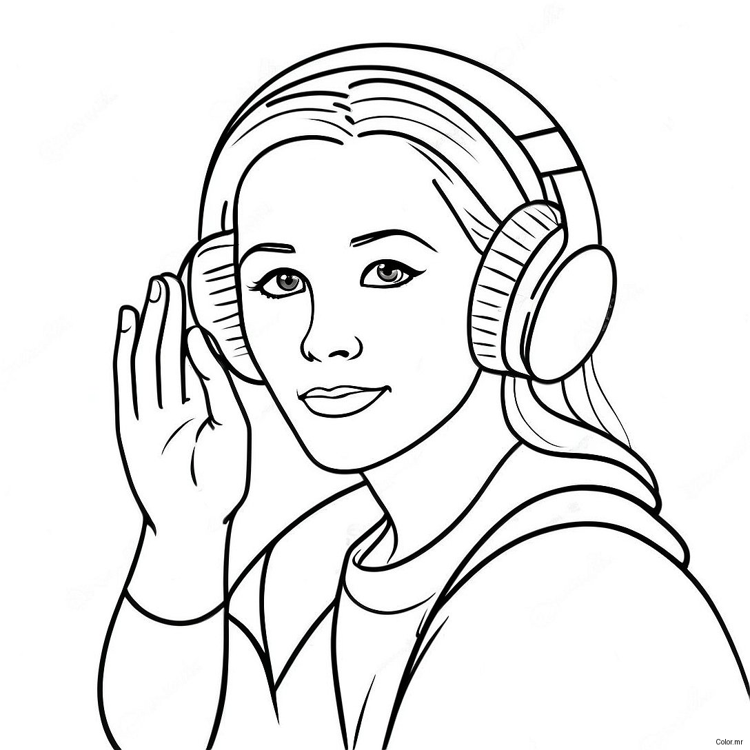 Listening Coloring Page 35493 29525