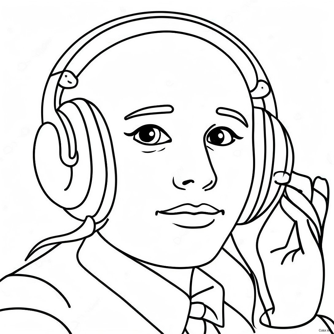 Listening Coloring Page 35493 29527