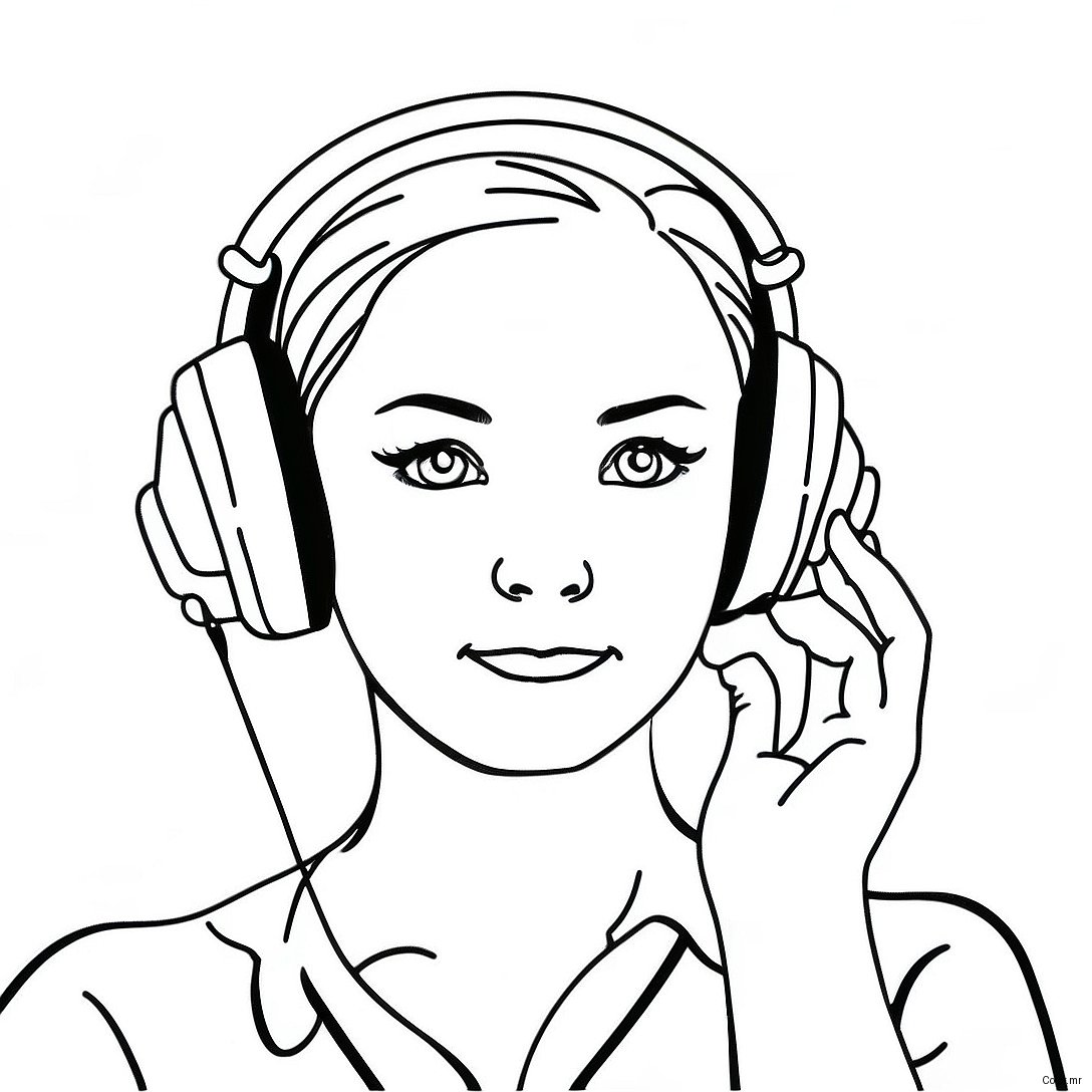 Listening Coloring Page 35493 29528