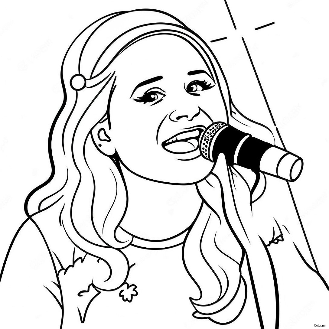 Meghan Trainor Singing On Stage Coloring Page 70614 58373