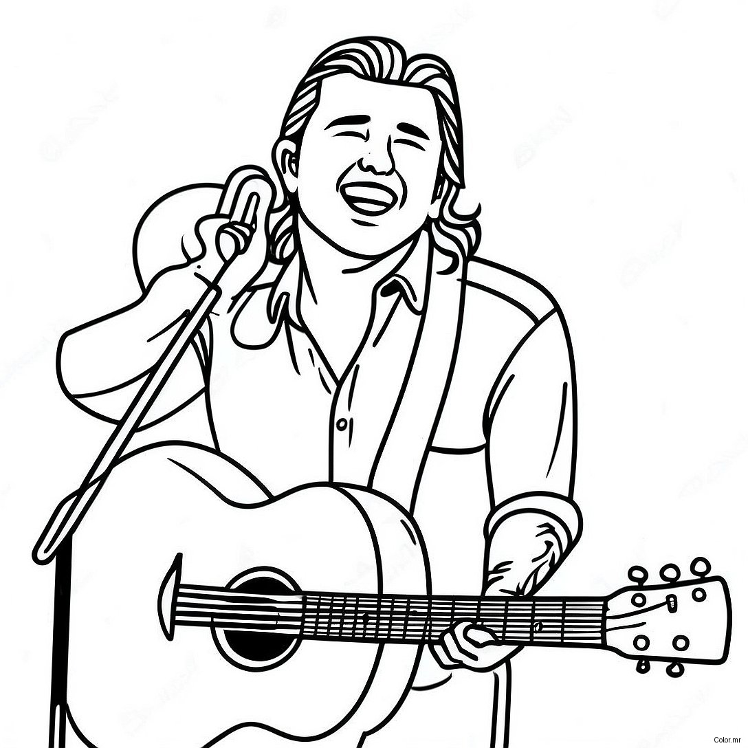 Morgan Wallen Singing On Stage Coloring Page 5805 4637
