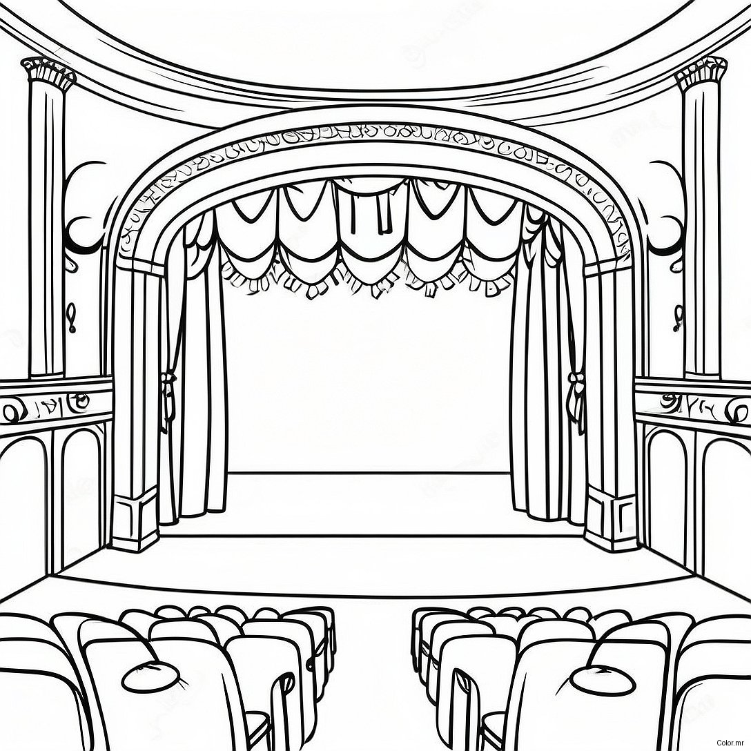 Musical Theatre Stage Coloring Page 13949 11554
