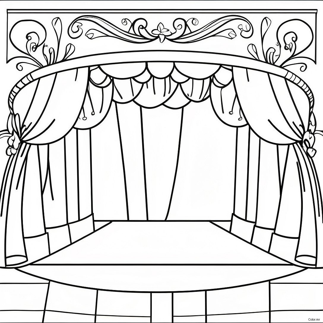 Musical Theatre Stage Coloring Page 13949 11555