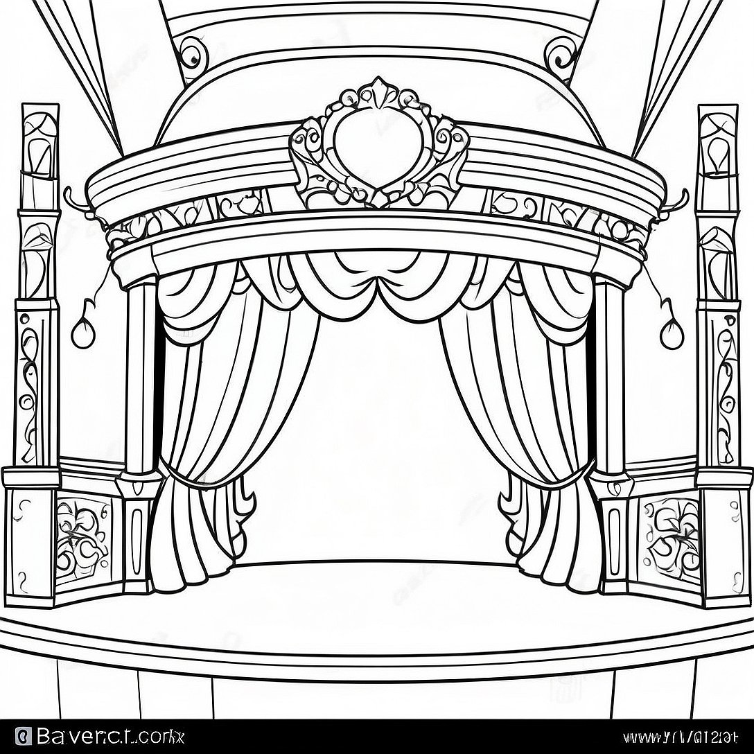 Musical Theatre Stage Coloring Page 13949 11556