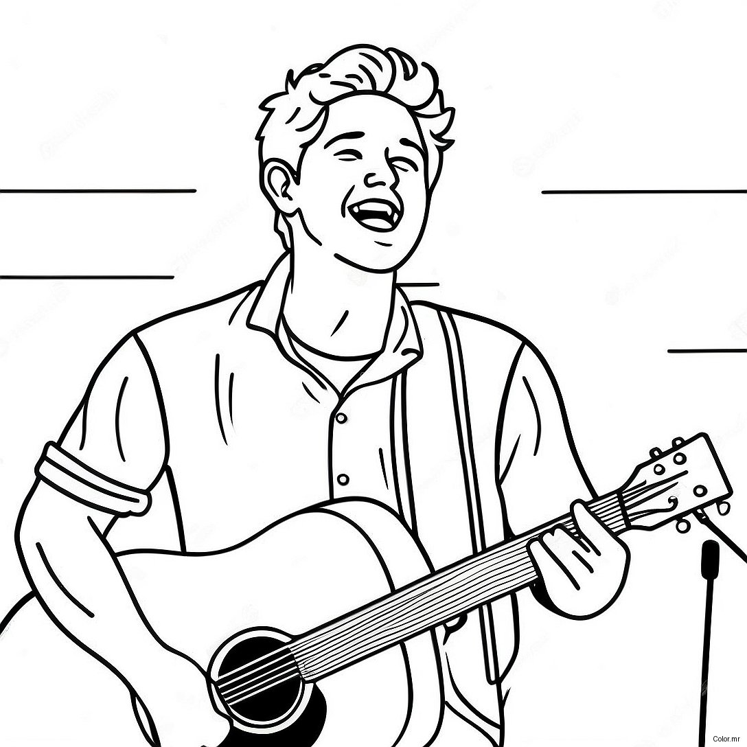 Niall Horan Singing On Stage Coloring Page 69974 57644