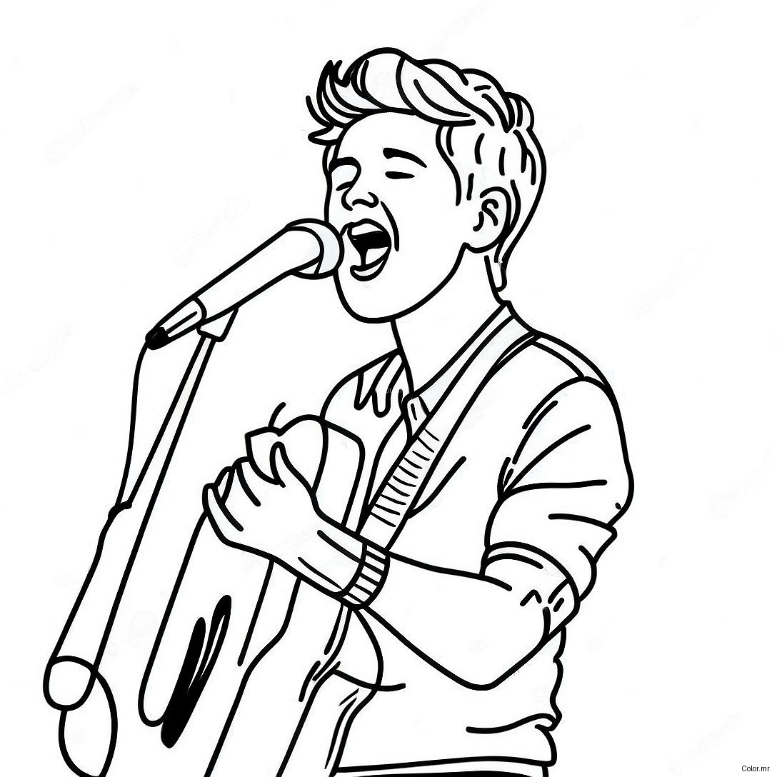Niall Horan Singing On Stage Coloring Page 69974 57861