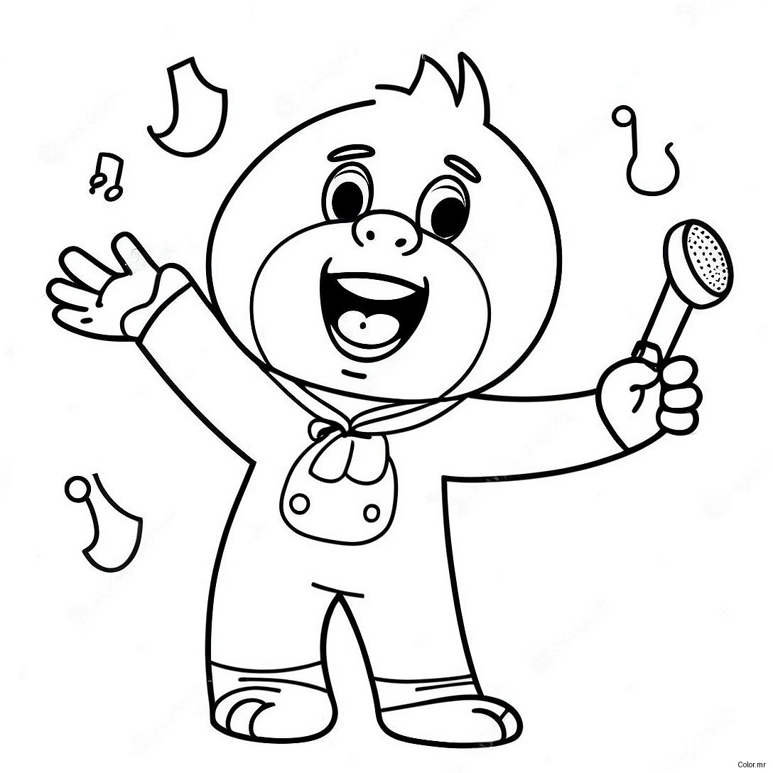 Nooshy Singing On Stage Coloring Page 66921 55252