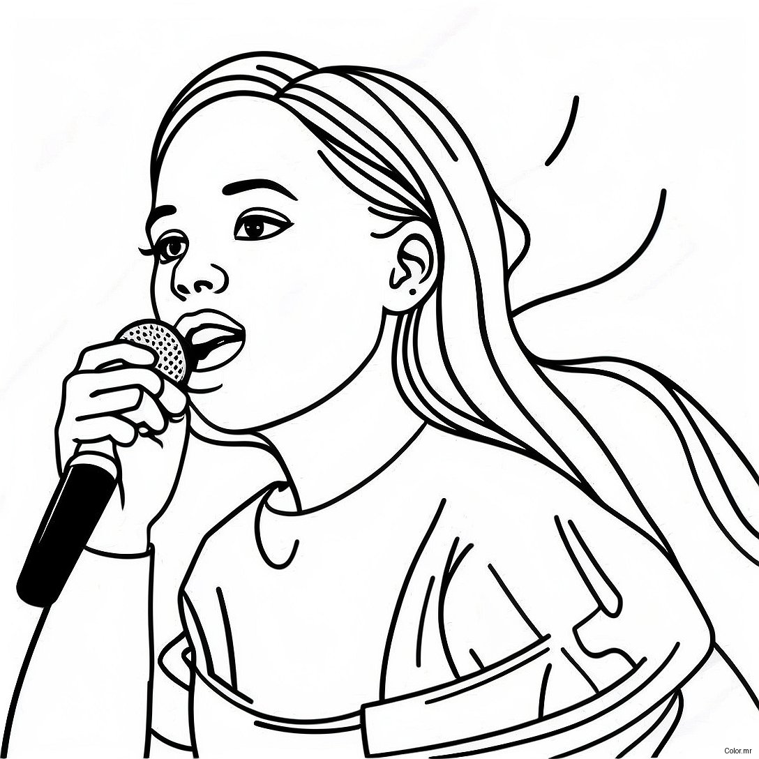 Olivia Rodrigo Singing On Stage Coloring Page 2382 1952